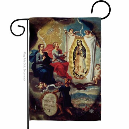 CUADRILATERO The Eternal Father Painting Virgin of Guadalupe 13 x 18.5 in. Double-Sided Vertical Garden Flags CU4075082